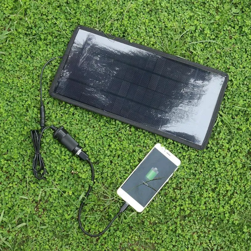 12W 18V 12V 5V Solar Panel Charger Portable Monocrystalline Solar Module for Car Boat Rechargeable Power Battery Charger
