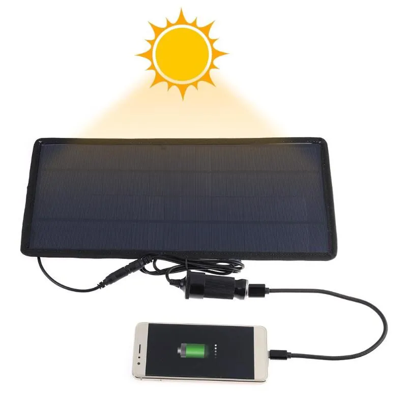 12W 18V 12V 5V Solar Panel Charger Portable Monocrystalline Solar Module for Car Boat Rechargeable Power Battery Charger