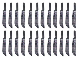 24x Realistic Bloodied Machete Weapon Black Plastic - 50 cm Halloween Horror Killer Fancy Dress Party Costume Props