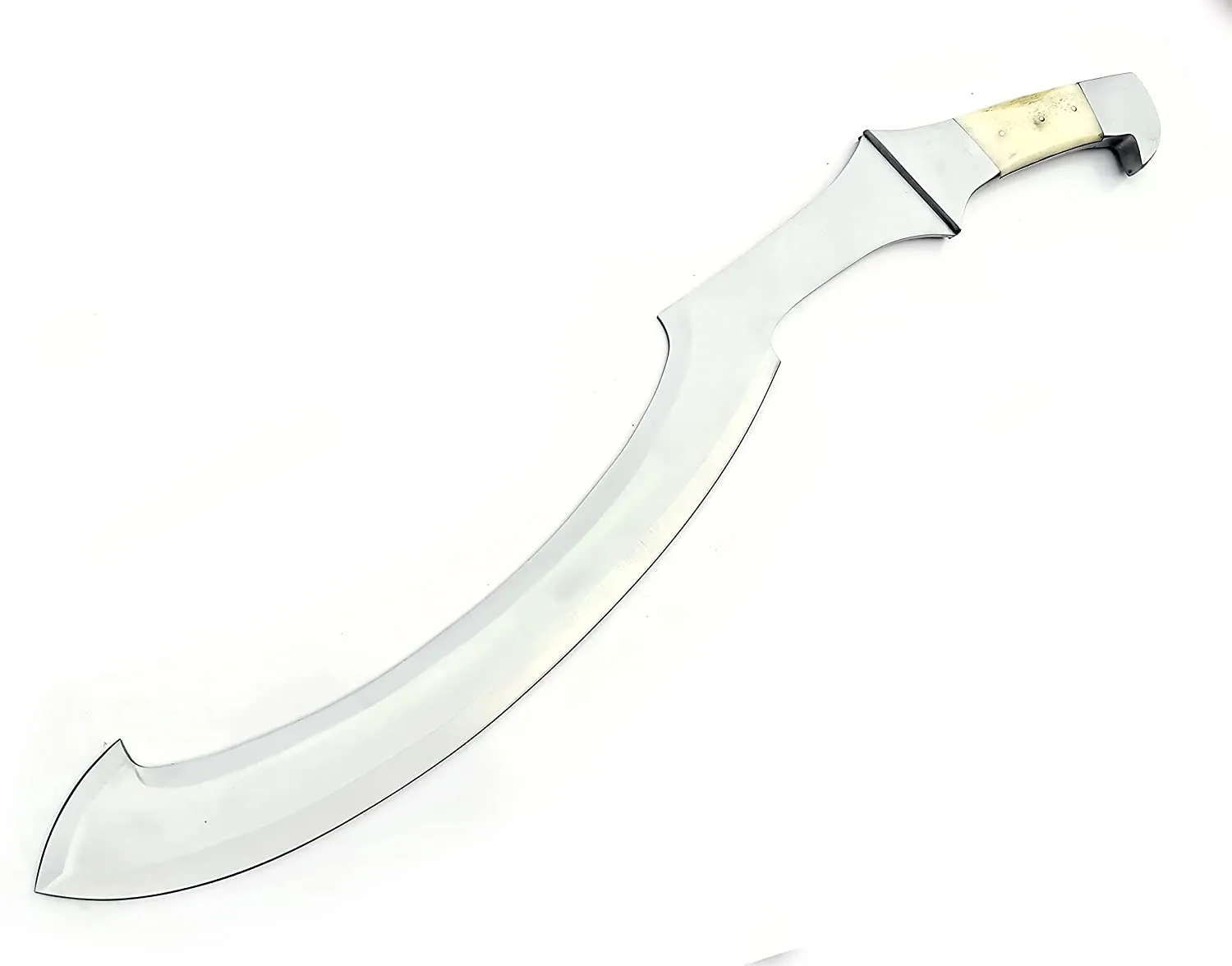 26" Gemel Khopesh Machete Bushcraft & Camping Machete (D2 Steel, Spring Steel are available) with Custom Blade Material Variations-Bushcraft Machete