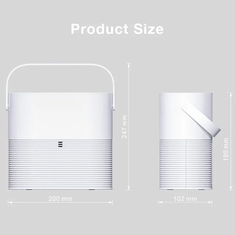 3Life 359 Portable Air Purifier 8000Mah Battery Life 4 Gear Automatic Detection Remove Dust Smoke Pollen PM2.5 Screen Display