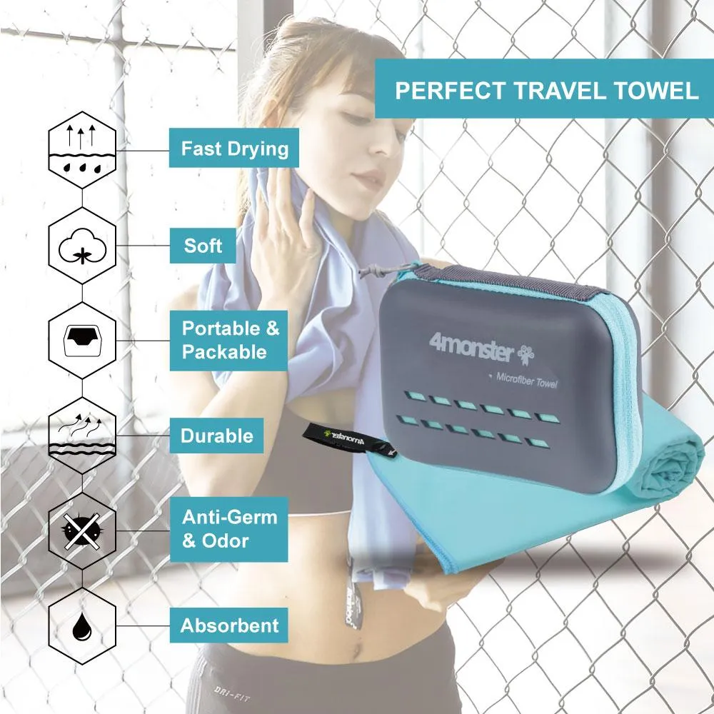 4Monster EVA Case Antibacterial Travel Towel