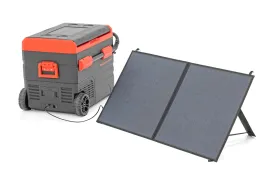 50L Portable Refrigerator/Freezer w/Solar Panel - Rechargeable - 12 Volt/AC 110