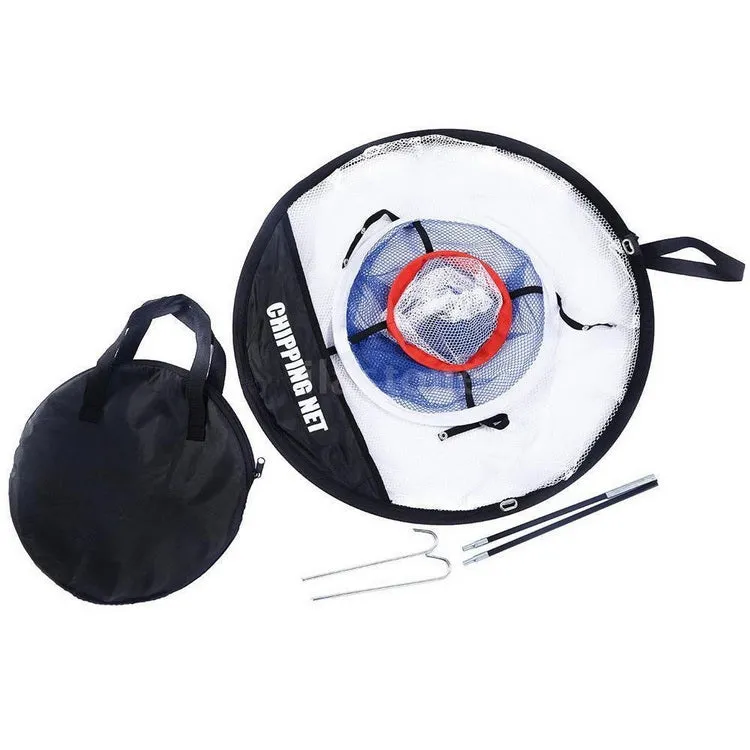 A99 Golf Duo Ring Pop up Chipping Net II w Carry Bag for Indoor Outdoor Practice Backyard Golf Net Chipping Target for Improving Short Game 20" Portable