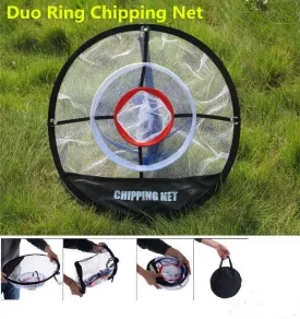 A99 Golf Duo Ring Pop up Chipping Net II w Carry Bag for Indoor Outdoor Practice Backyard Golf Net Chipping Target for Improving Short Game 20" Portable