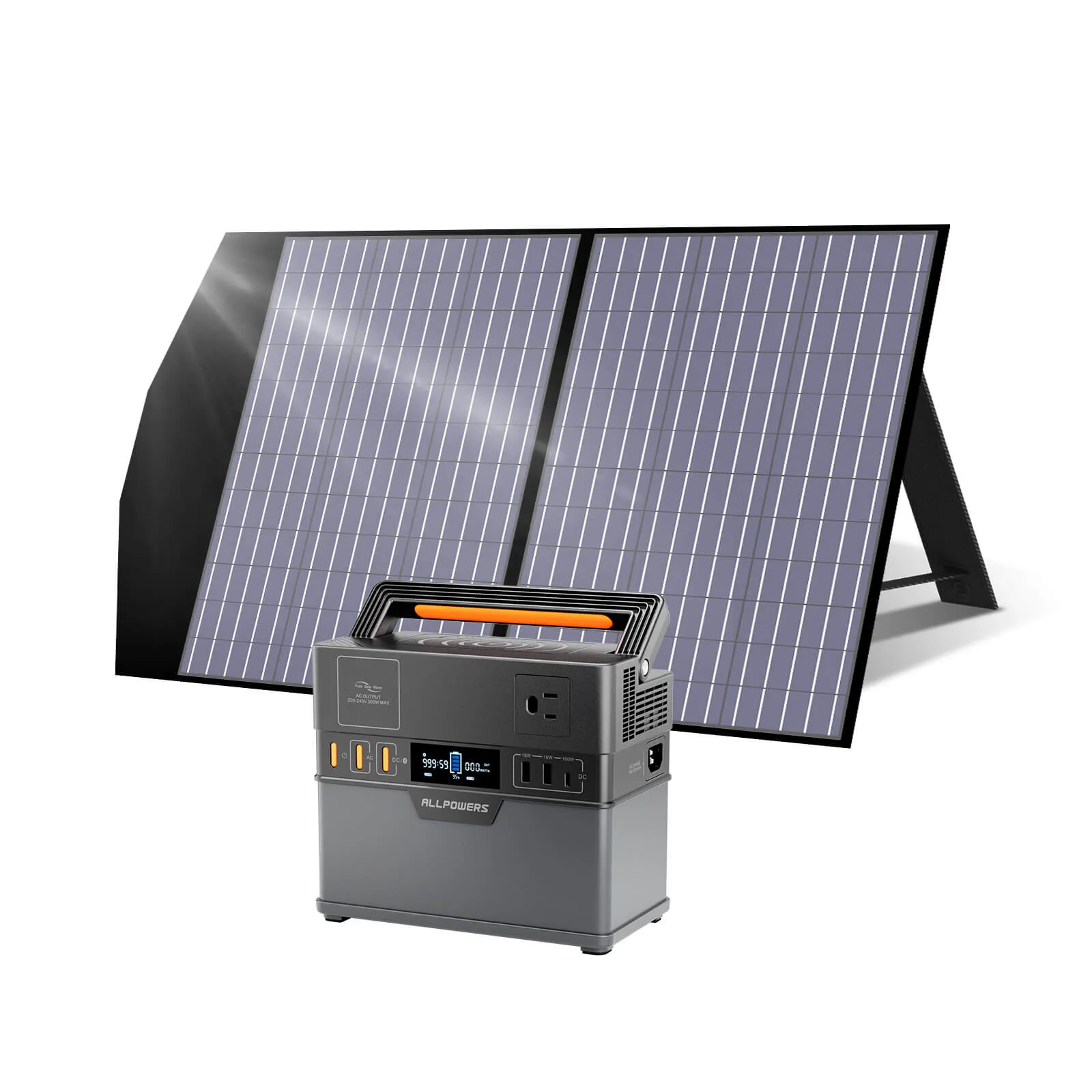 ALLPOWERS Solar Generator Kit 300W (S300 Plus   SP027 100W Solar Panel)