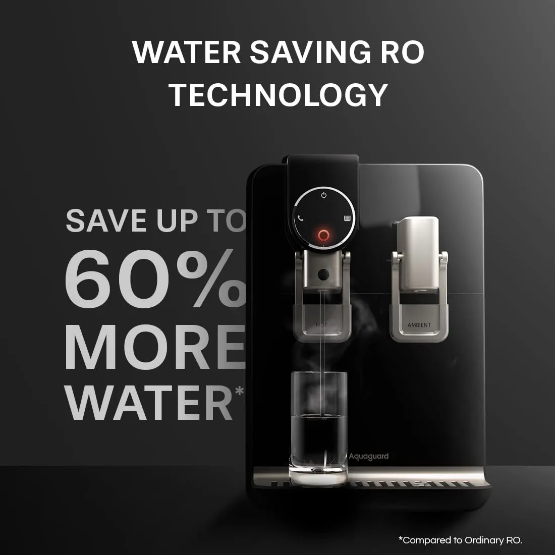 Aquaguard Blaze Insta WS RO UV Water Purifier – 9-Stage Purification, Dual Stainless Steel Tank, Hot & Ambient Water, 5.6L Capacity, Wall-Mount & Countertop (GWPDIRUHA03B00)