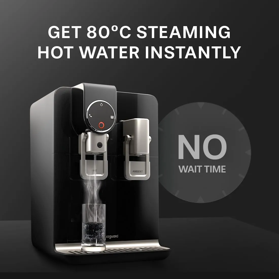 Aquaguard Blaze Insta WS RO UV Water Purifier – 9-Stage Purification, Dual Stainless Steel Tank, Hot & Ambient Water, 5.6L Capacity, Wall-Mount & Countertop (GWPDIRUHA03B00)