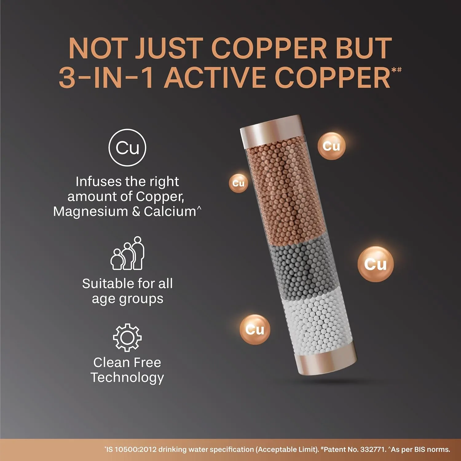 Aquaguard NEO COPPER WS RO UV MTDS Taste Adjuster Copper Water Purifier GWPDNCRUM43000