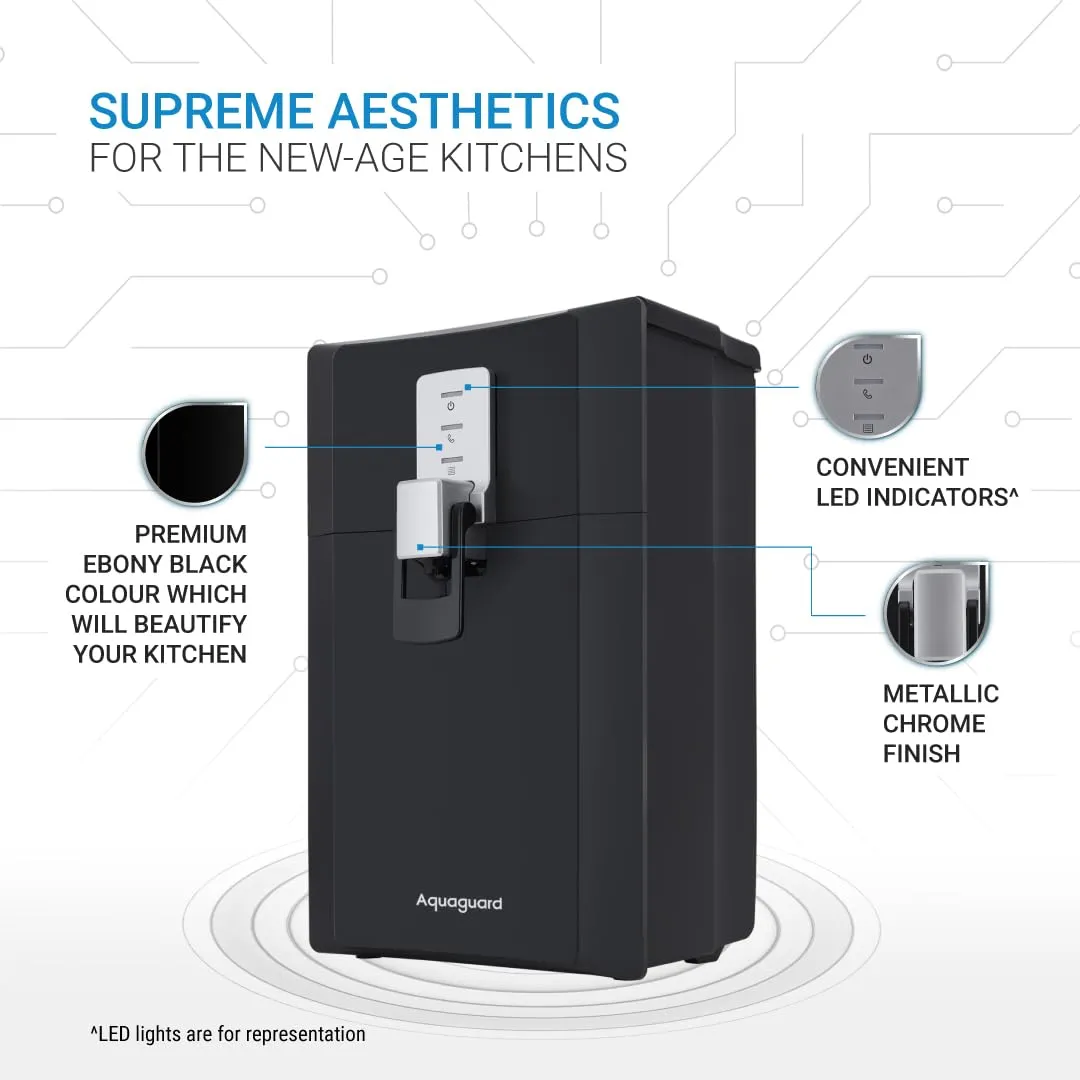 Aquaguard SUPERIO RO UV MTDS ALKALINE  SS Technology | Stainless Steel GWPDSRUAL23001 Tank | 5L Storage | Suitable for Borewell, Tanker & Municipal Water | Free Installation