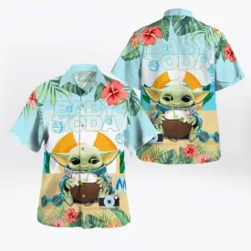 Baby Yoda Summertime Hawaiian Shirt