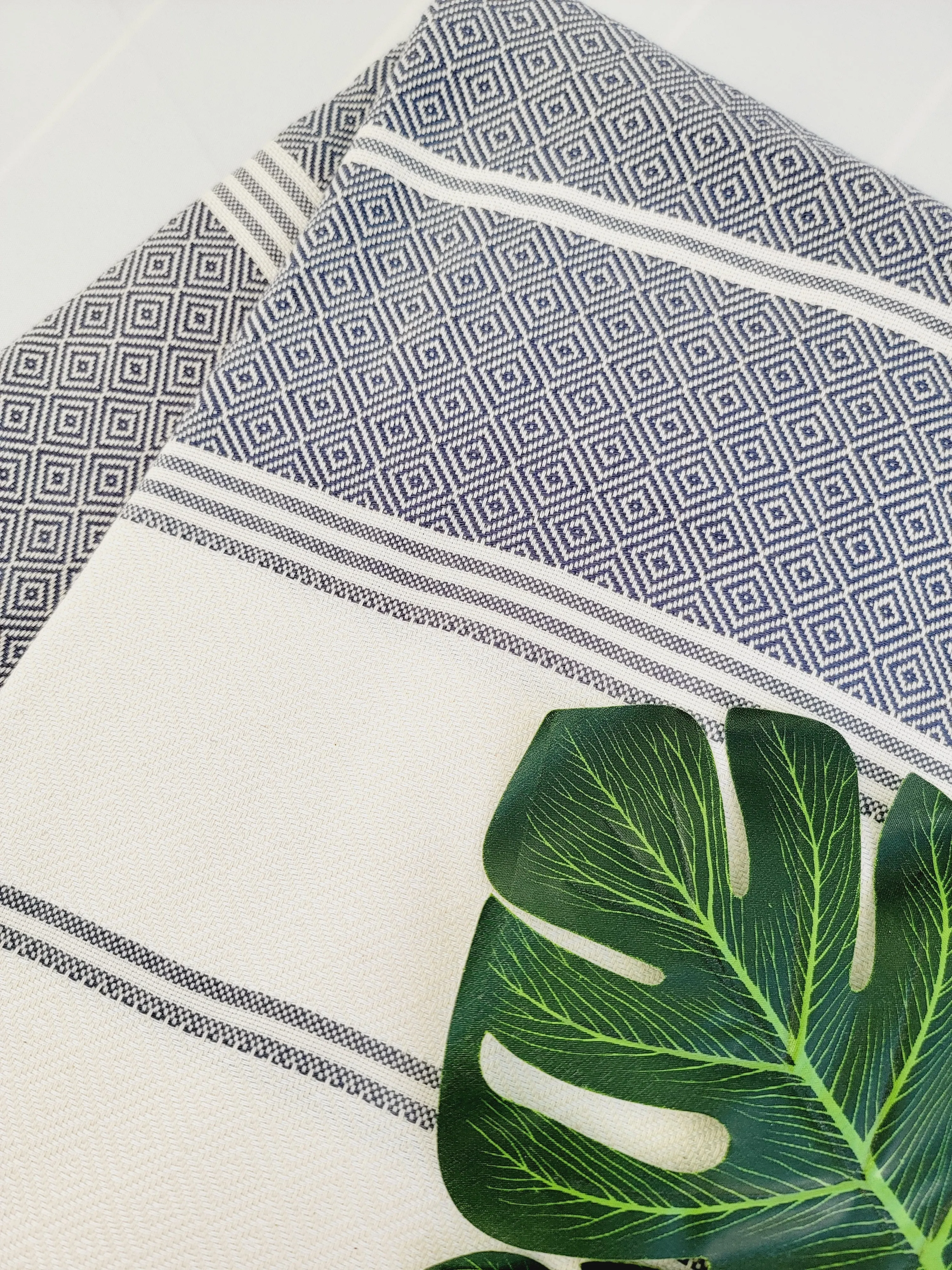 Bath / Beach Turkish Towels-Easy Carry Quick Dry Thin Towel-Navy by EBRU Home