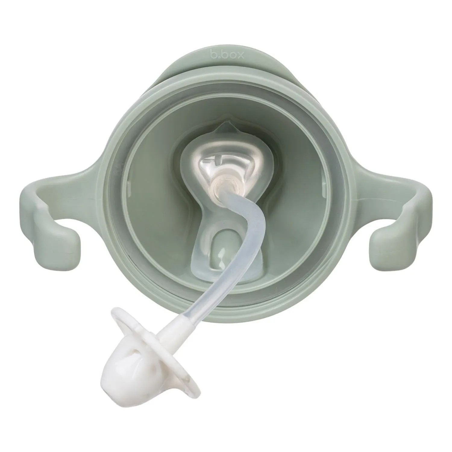 b.box Weighted Straw Sippy Cup 240ml Sage Green