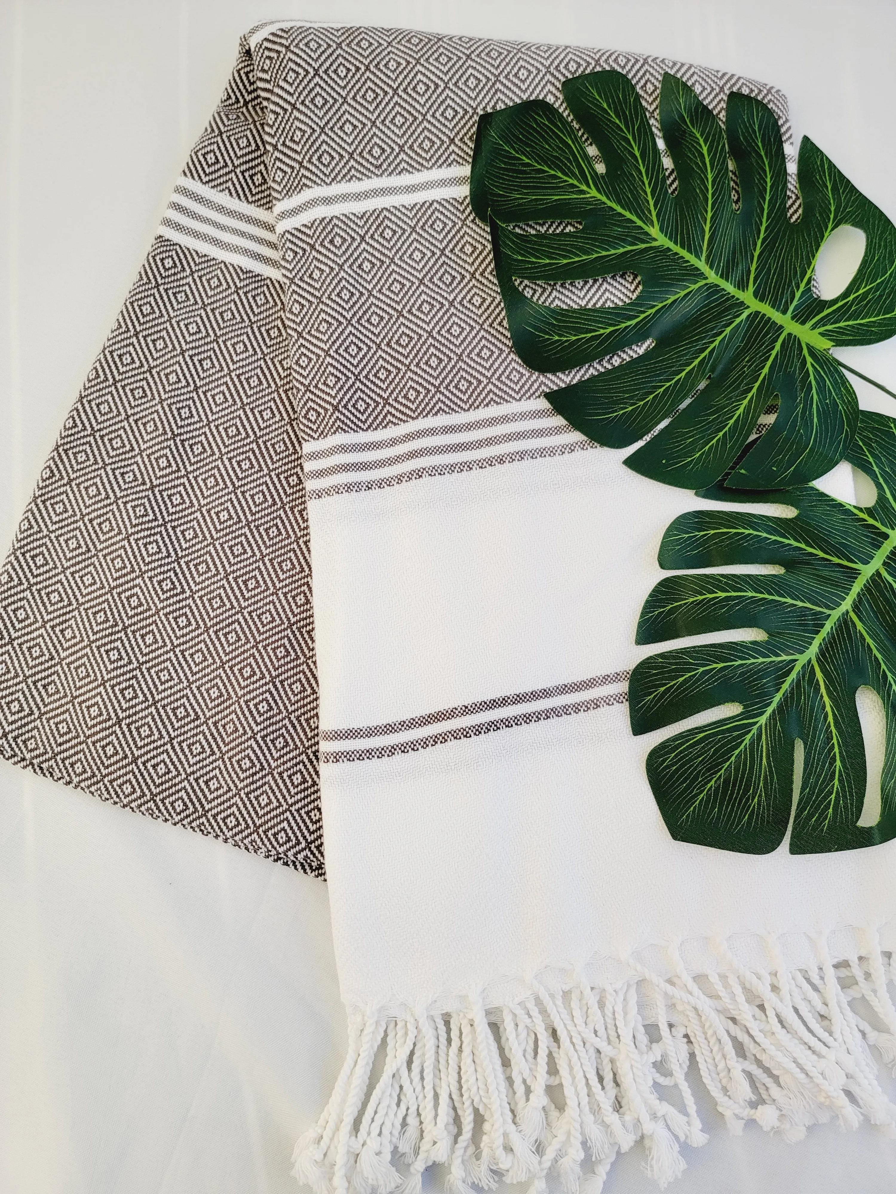 Beach/Bath Sand Free Towels-Easy Carry Quick Dry Thin Towel- Brown by EBRU Home