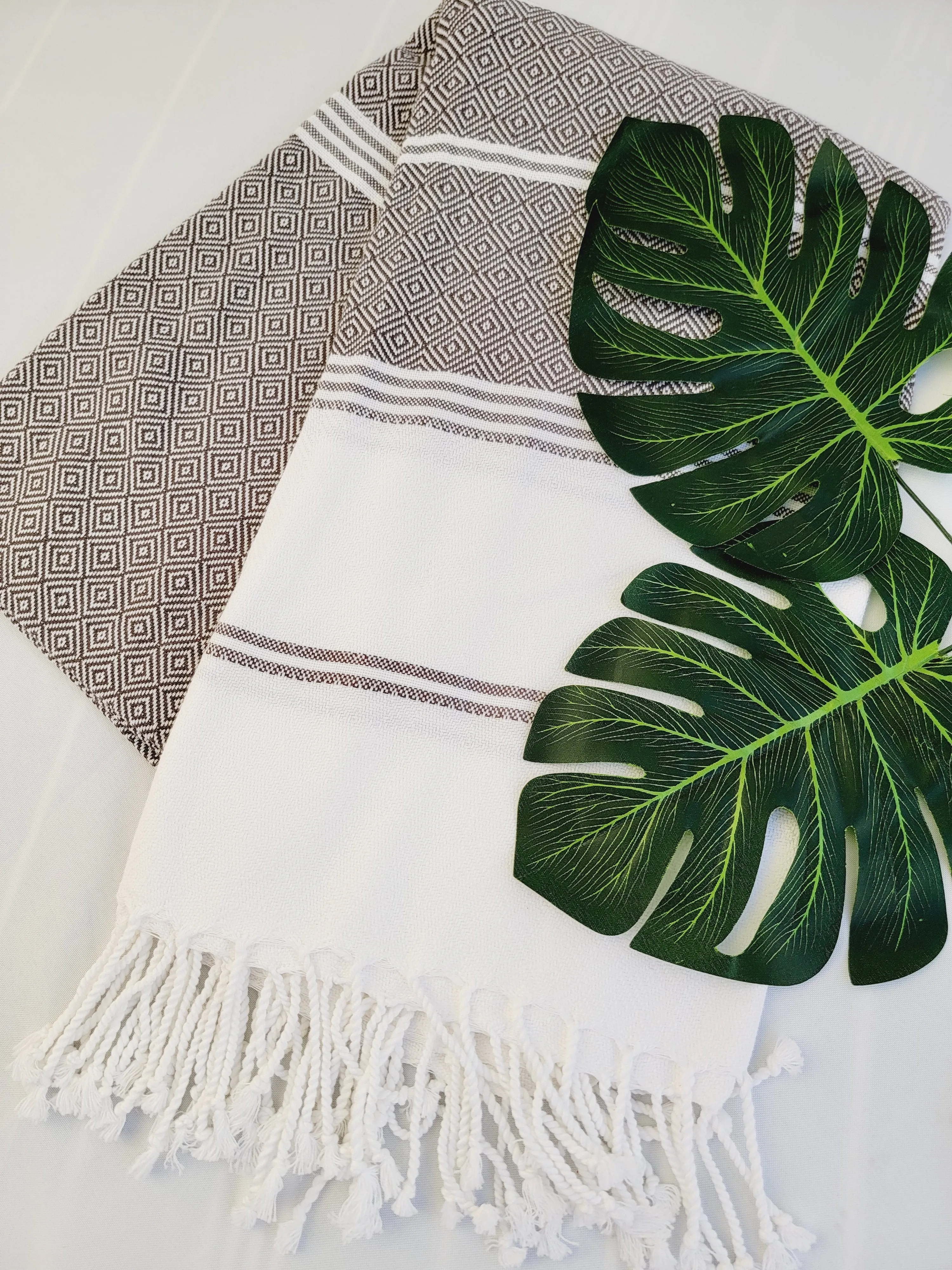 Beach/Bath Sand Free Towels-Easy Carry Quick Dry Thin Towel- Brown by EBRU Home