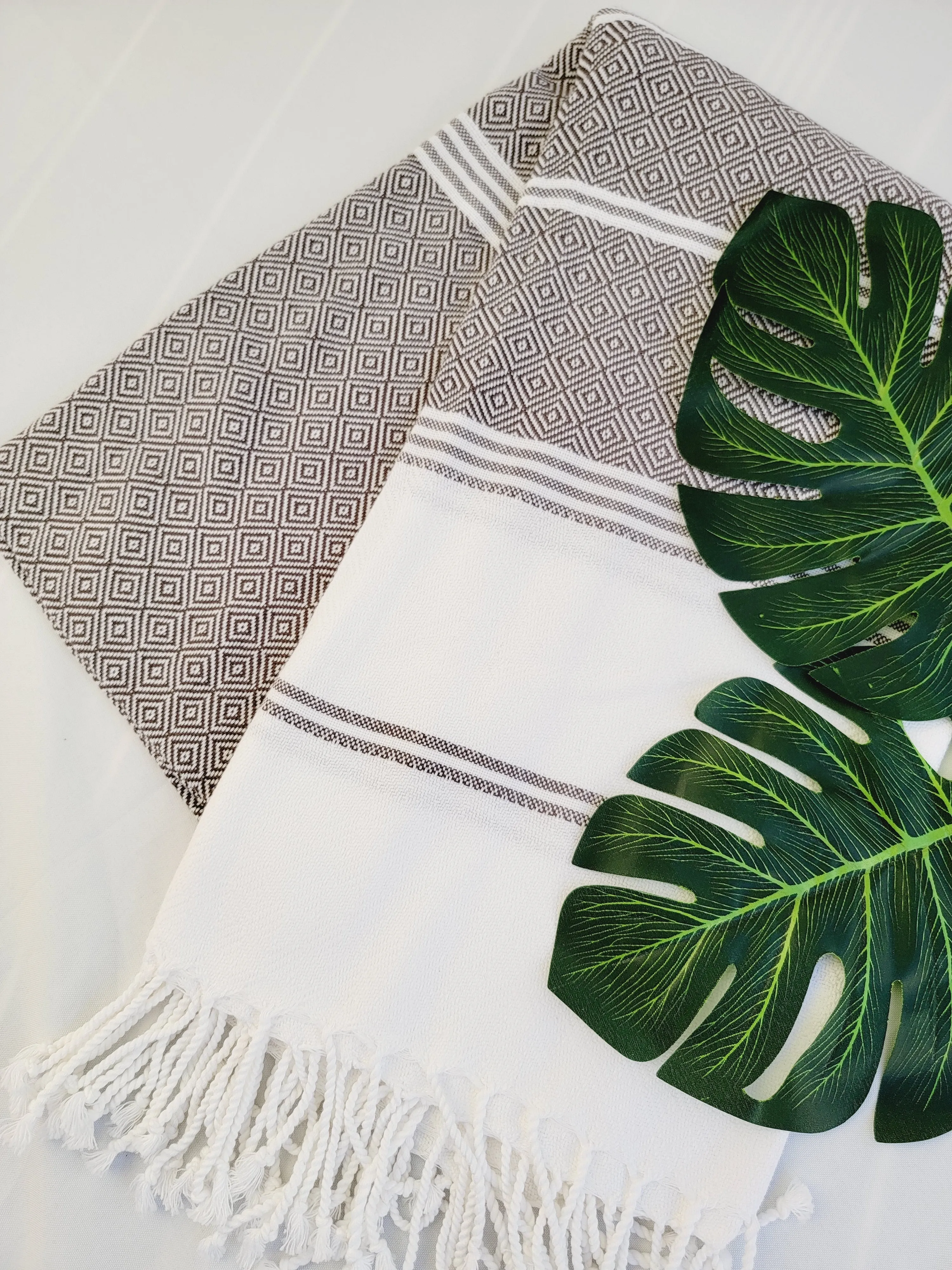 Beach/Bath Sand Free Towels-Easy Carry Quick Dry Thin Towel- Brown by EBRU Home