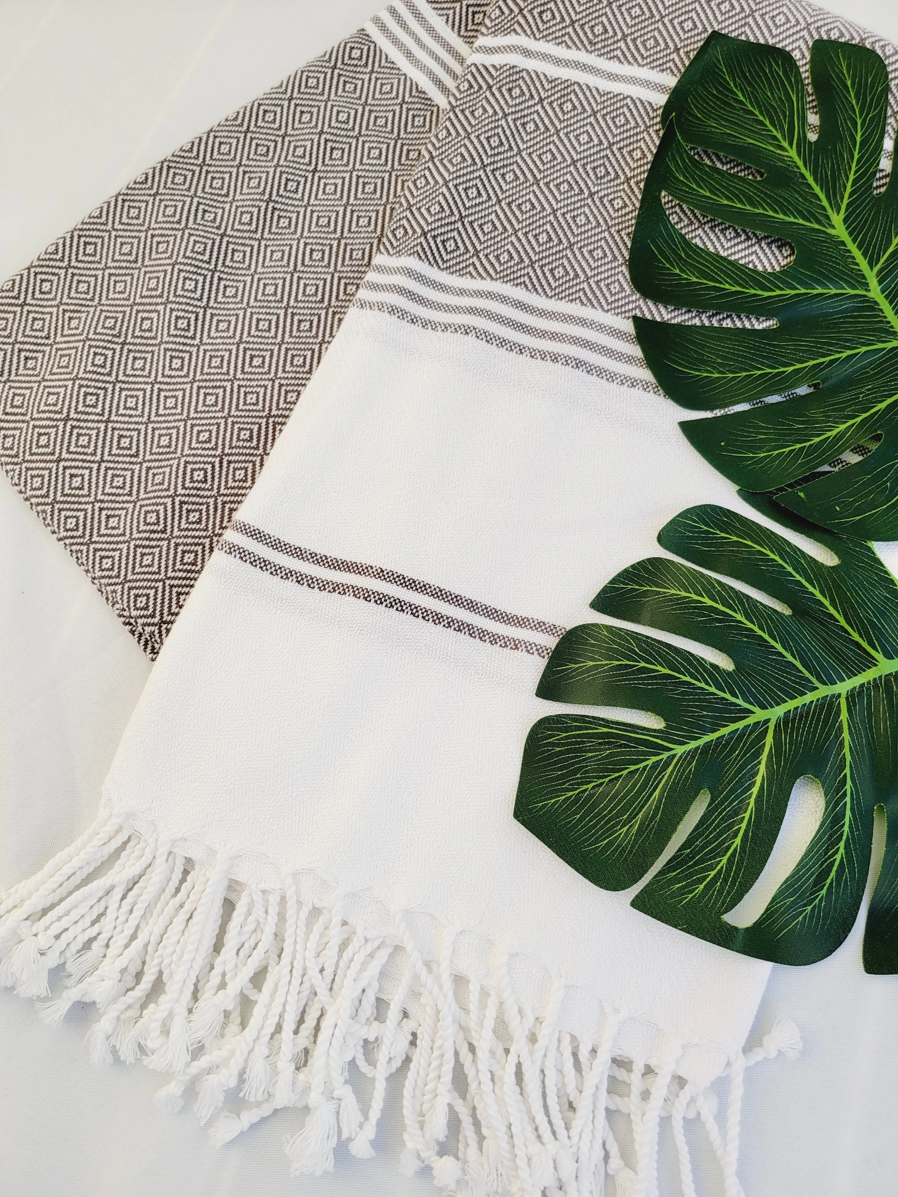 Beach/Bath Sand Free Towels-Easy Carry Quick Dry Thin Towel- Brown by EBRU Home