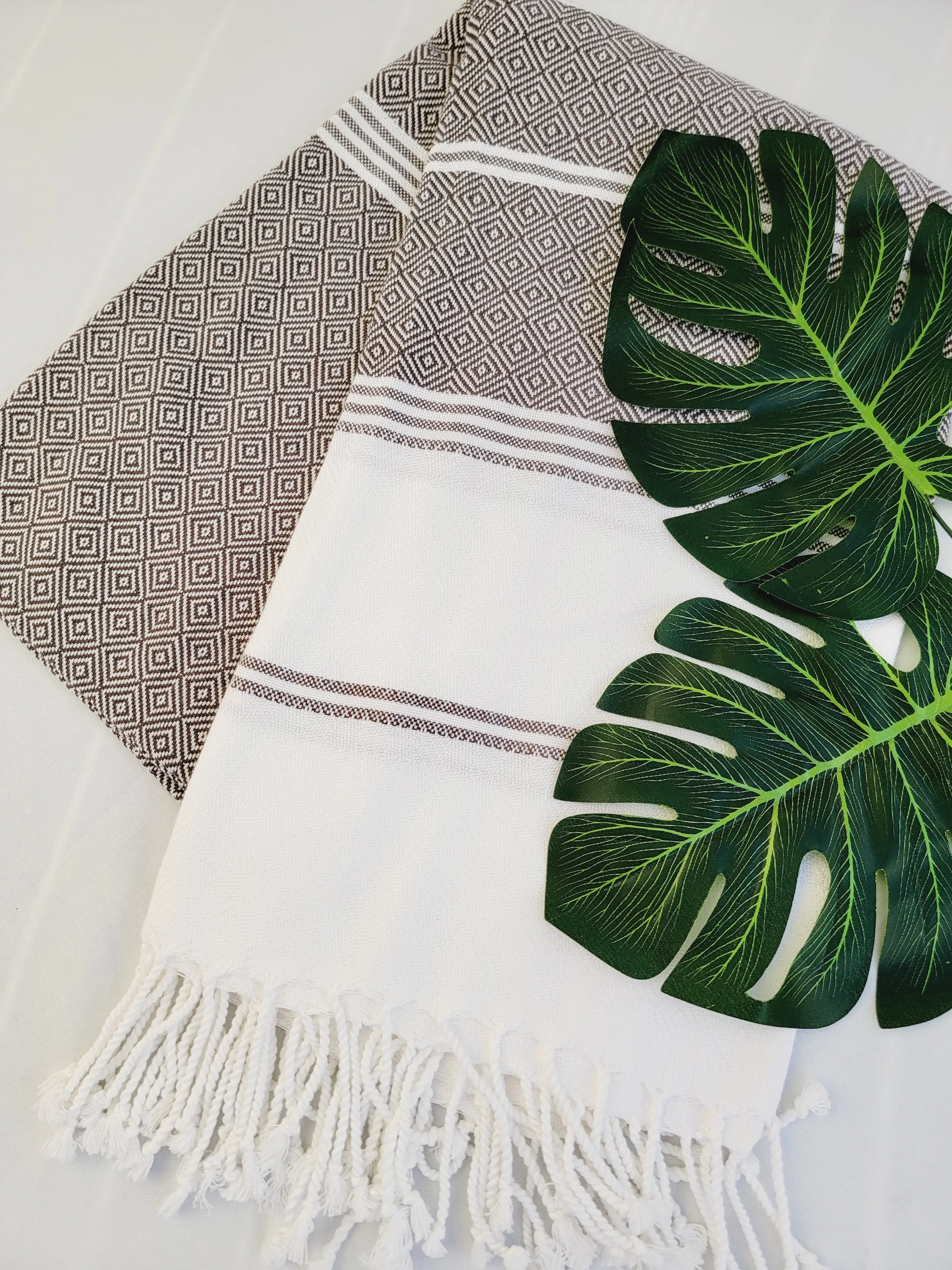 Beach/Bath Sand Free Towels-Easy Carry Quick Dry Thin Towel- Brown by EBRU Home