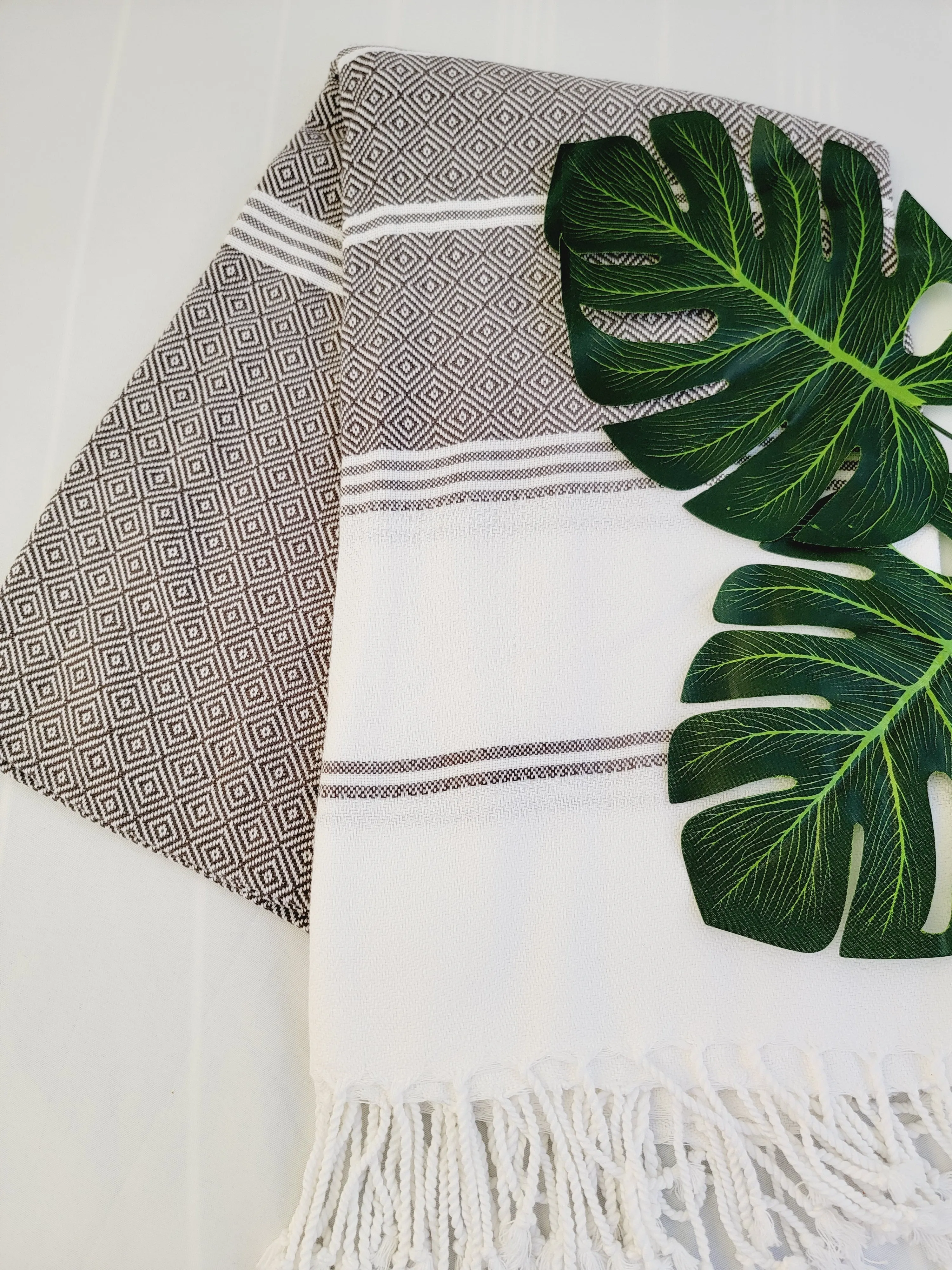 Beach/Bath Sand Free Towels-Easy Carry Quick Dry Thin Towel- Brown by EBRU Home