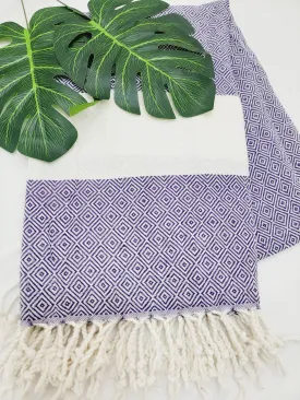Beach/Bath Sand Free Towels-Easy Carry Quick Dry Thin Towel-Grape by EBRU Home
