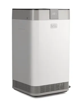 BLACK DECKER Air Purifier 500 Square Feet with UV Technology and Remote Control, White