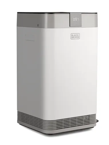 BLACK DECKER Air Purifier 500 Square Feet with UV Technology and Remote Control, White