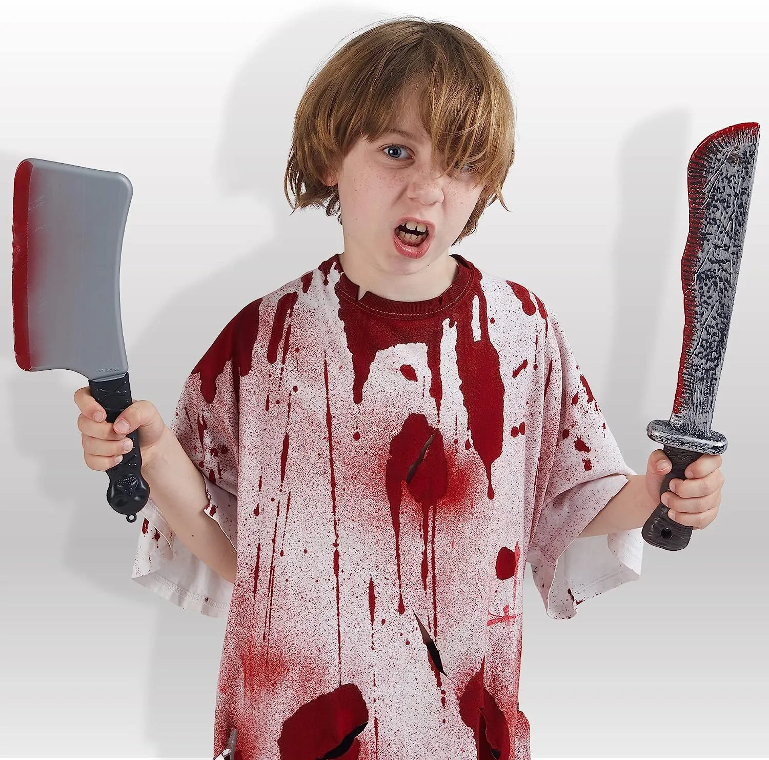 Bloody Machete Costume Prop Set 2 pack