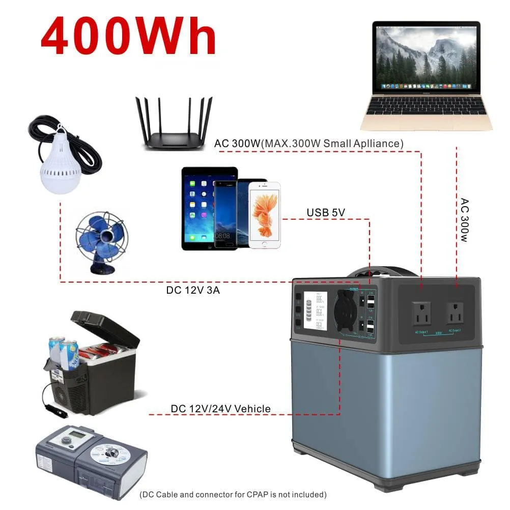 Breeze Portable 400W Generator with 4*USB Charge - Portable solar generator
