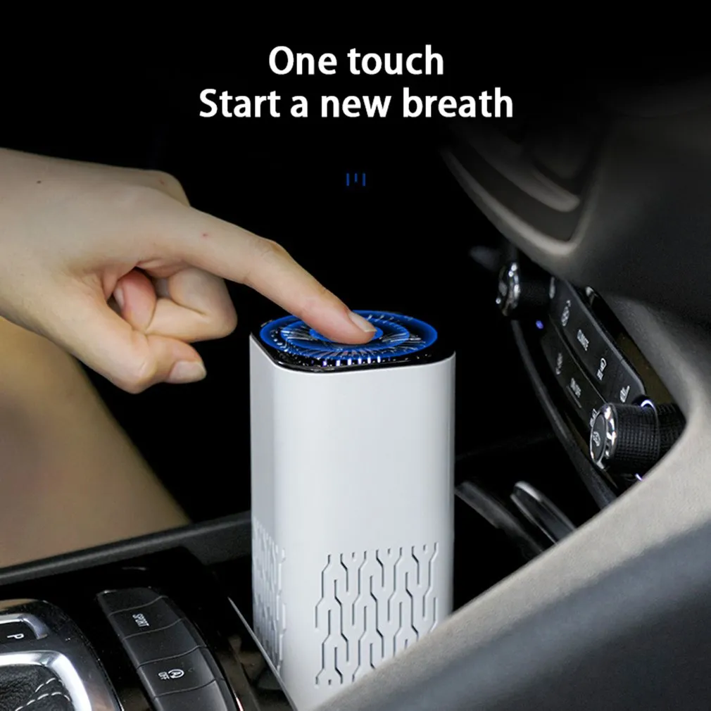 Car Air Purifier Portable Negative Ion Generator Remove Dust Air Freshen