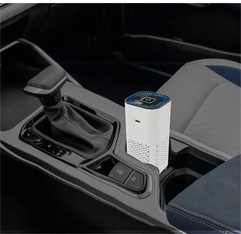 Car Air Purifier Portable Negative Ion Generator Remove Dust Air Freshen