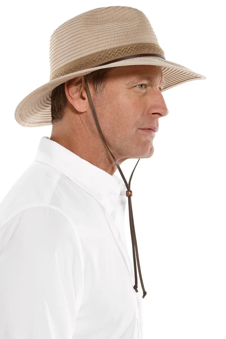 Coolibar Men's Galileo Packable Travel Hat UPF 50  - Khaki