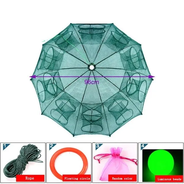 Easy Catch Fishing Trap - Portable Automatic 4-20 Hole Hand Fishing Net