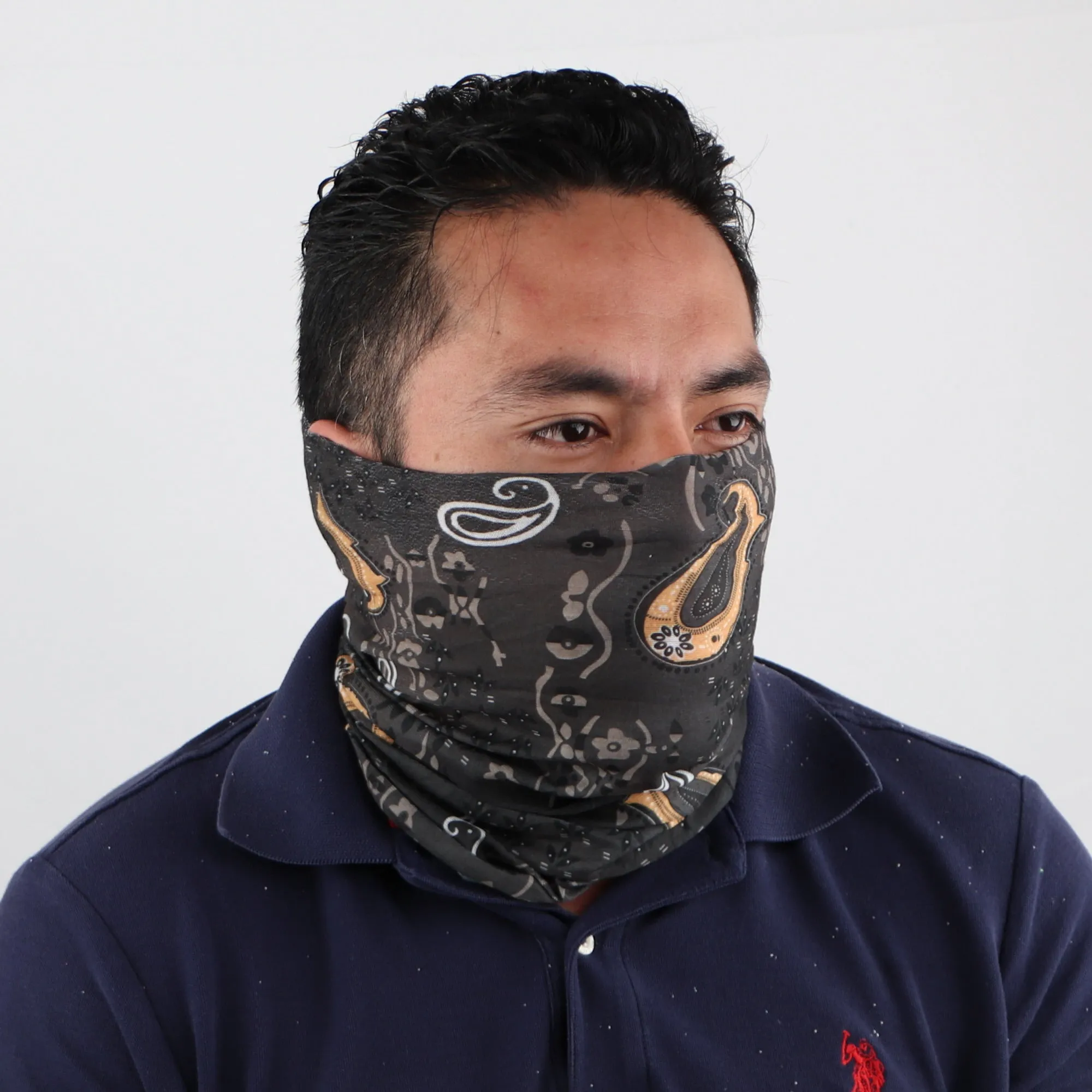 Floral Paisley Seamless Bandana Neck Gaiter