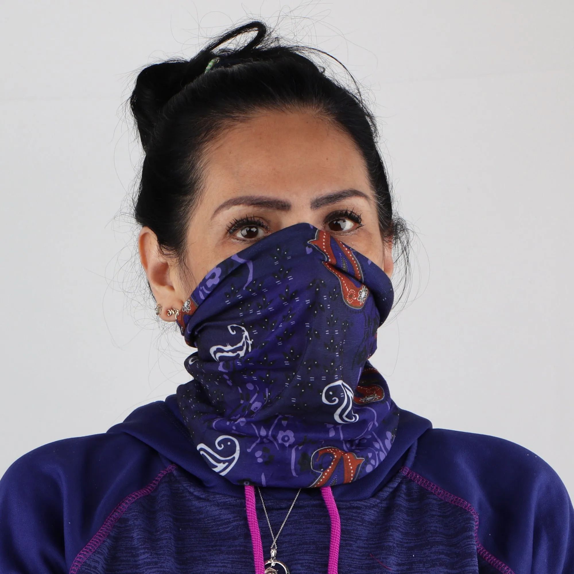 Floral Paisley Seamless Bandana Neck Gaiter