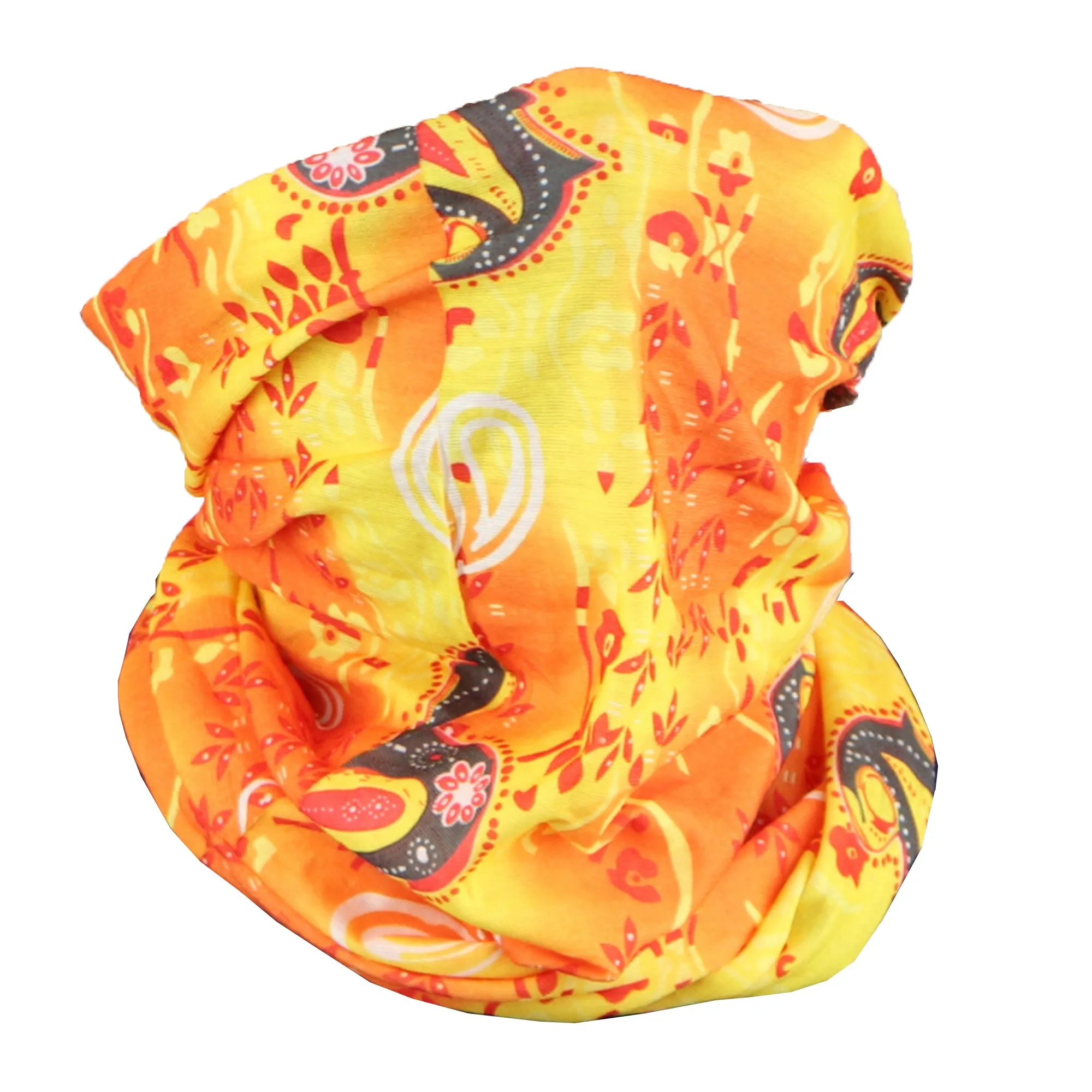 Floral Paisley Seamless Bandana Neck Gaiter