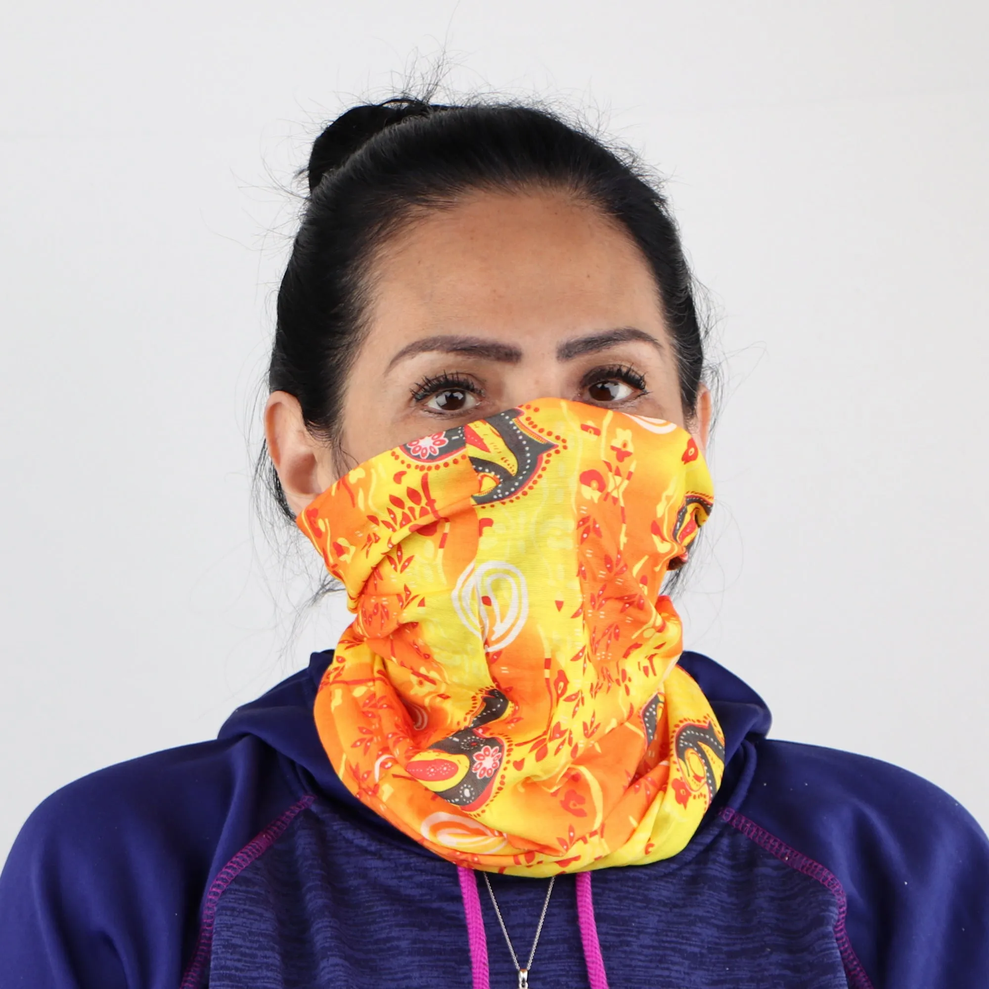 Floral Paisley Seamless Bandana Neck Gaiter