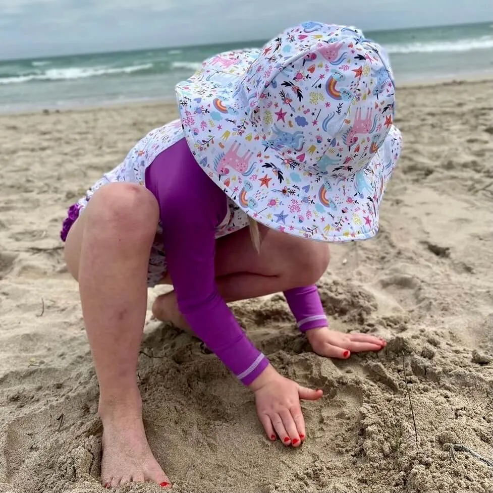 Girls Wide Brim Swim Hat | Fantasia