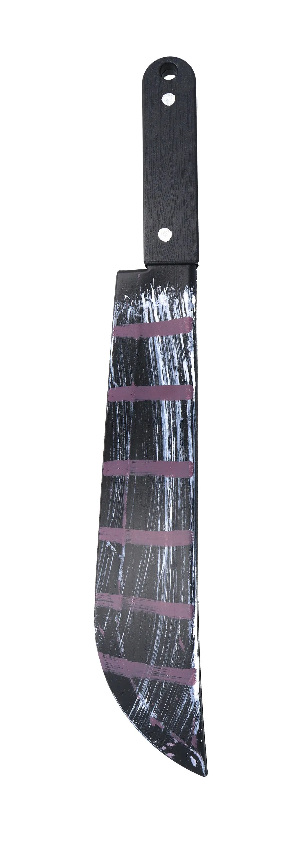 Horror Style Costume Set: Hockey Face Mask and 50cm White Plastic Fake Blooded Machete