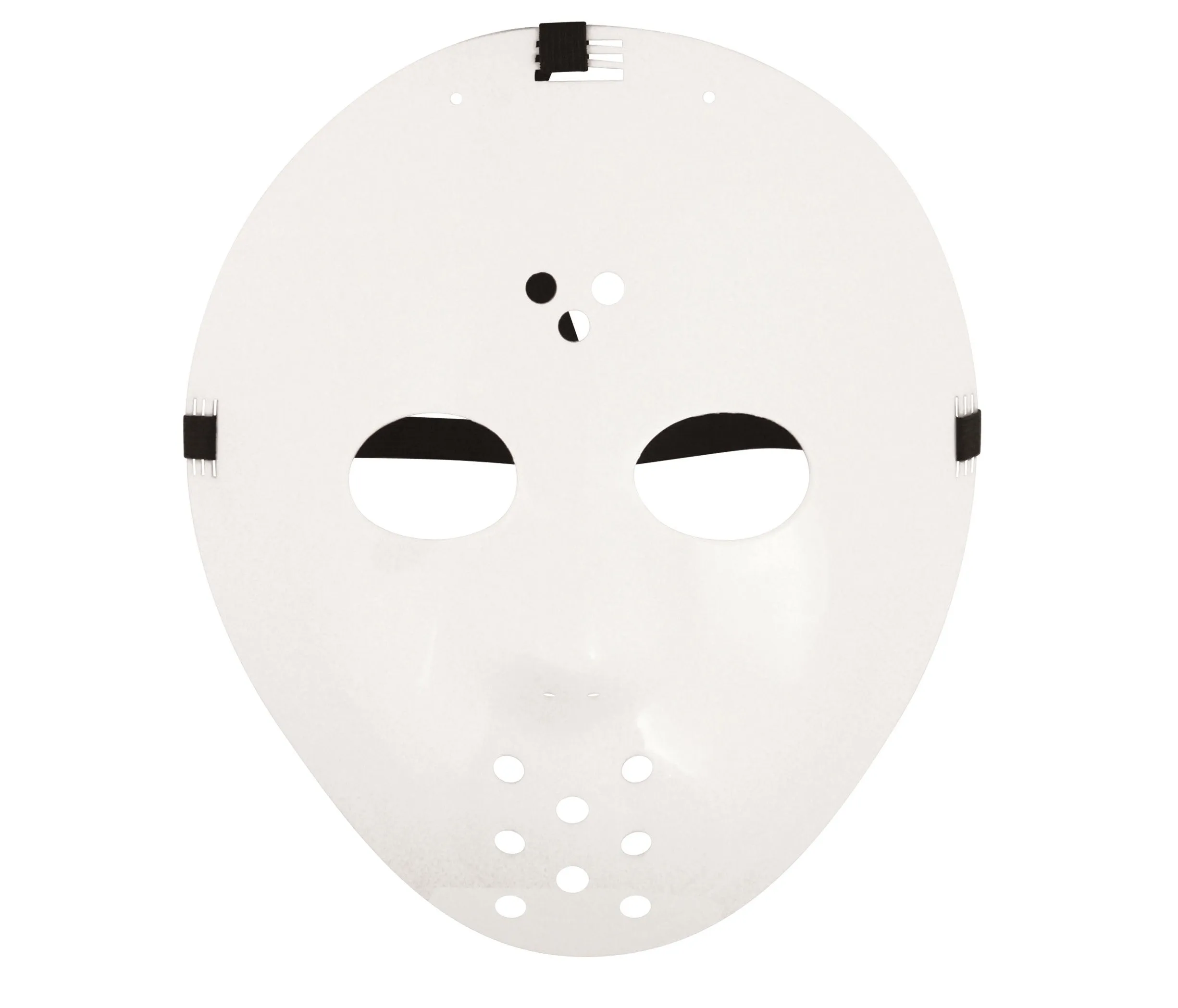 Horror Style Costume Set: Hockey Face Mask and 50cm White Plastic Fake Blooded Machete