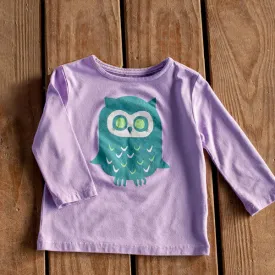 Infant Toddler Sun Protective Shirt-Owl Mulberry Purple Gray