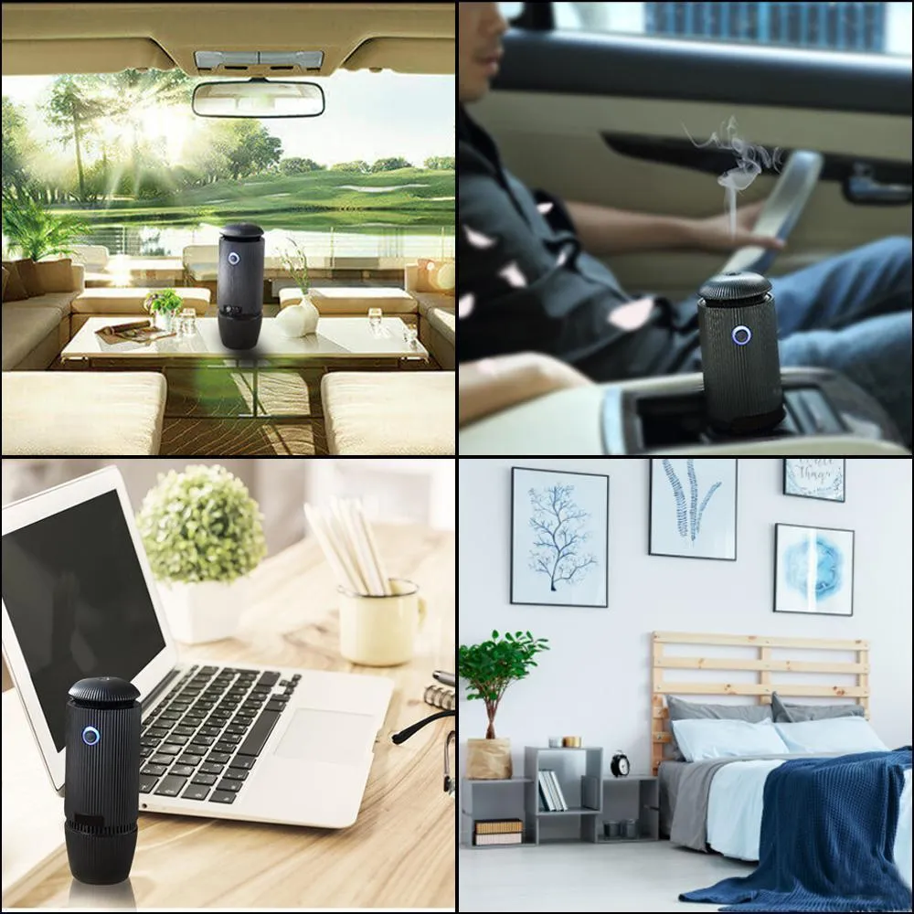 Ioniser Portable Car Air Purifier & Oil Aroma Diffuser
