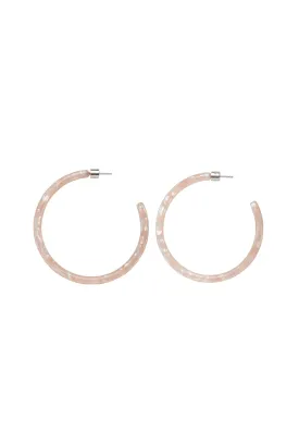 LARGE HOOPS PEACH SHELL