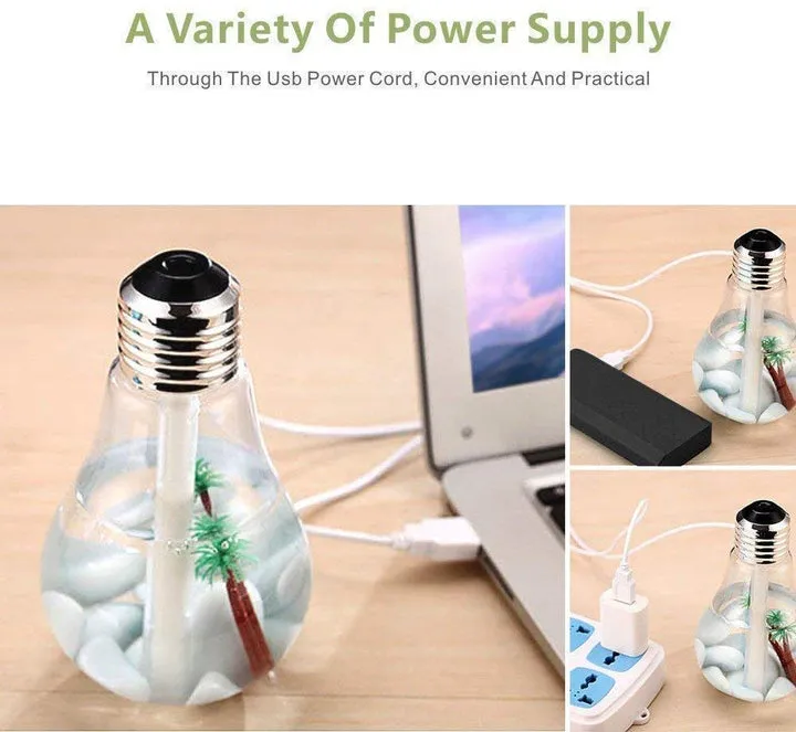 Light Bulb Design Portable Humidifer for Home Decor