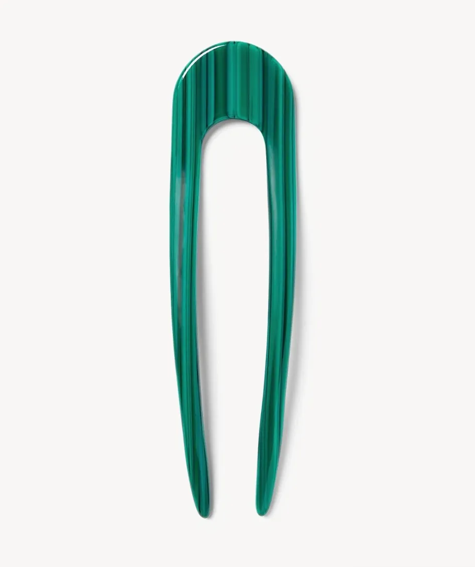 Machete Hair Pin in Malachite