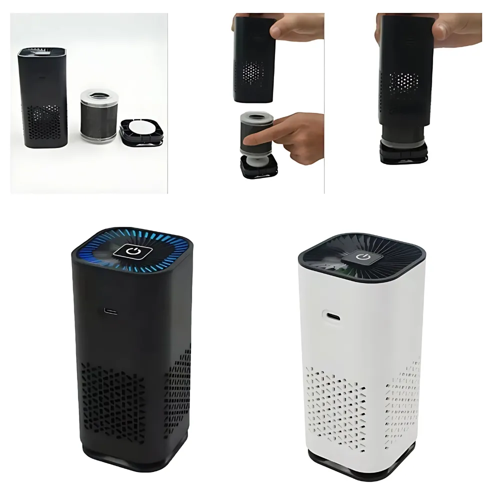 Portable USB Air Purifier with HEPA Filters for Home and Travel