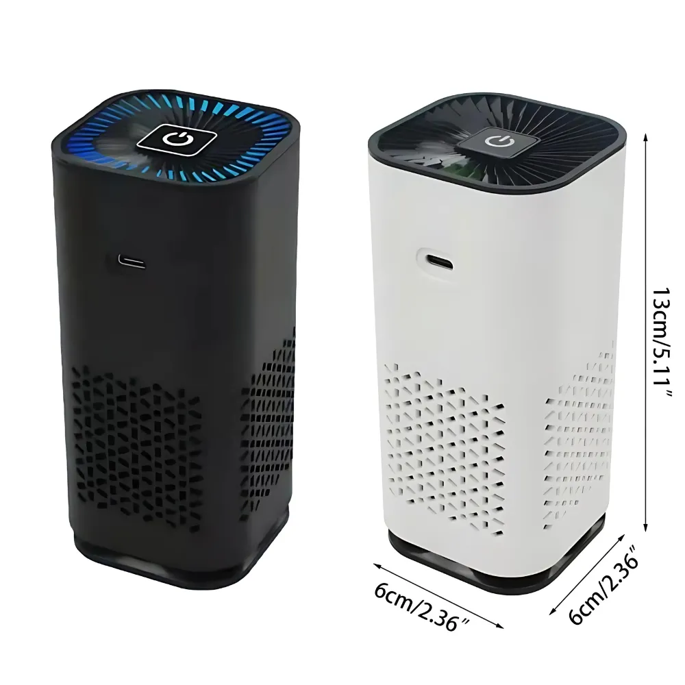 Portable USB Air Purifier with HEPA Filters for Home and Travel