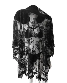 Set - Lydia Lace Veil & Some Like It Goth Hat