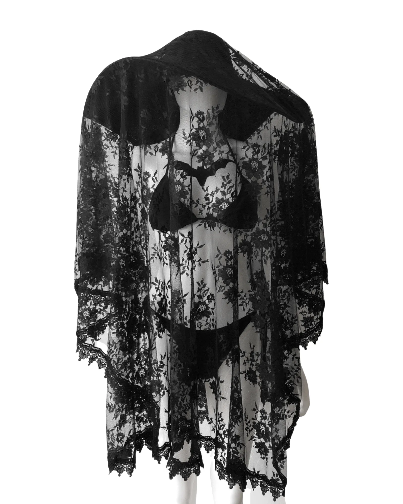Set - Lydia Lace Veil & Some Like It Goth Hat