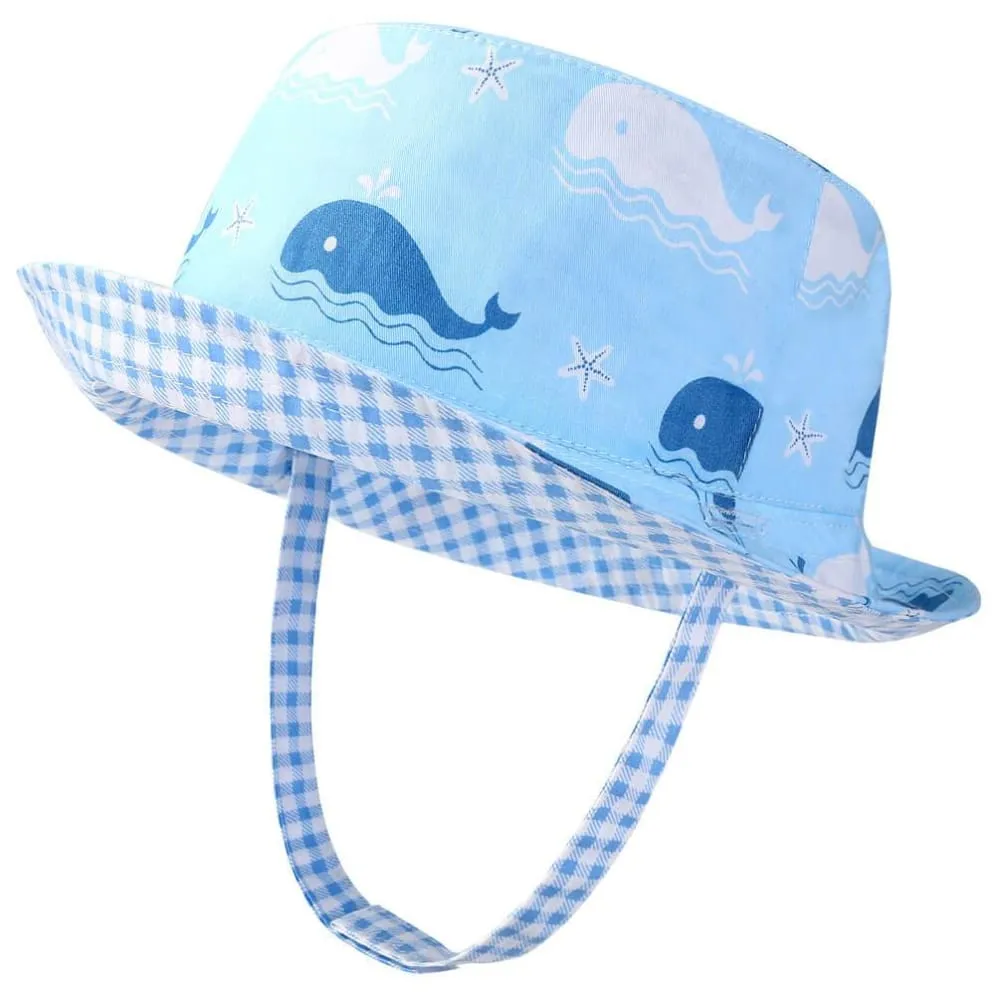 Vbiger Kids Sun Protection Hat UPF 50  Sun Hat Bucket Hat with Double-sided Design and Improved Self-adhesive Strap