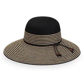 Wallaroo Hats Marseille Womens Sun Hat MARS - Black/ Natural